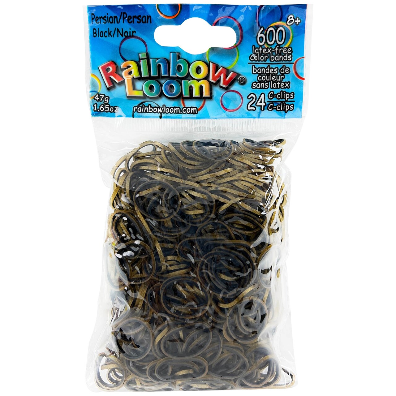 Rainbow Loom Persian Black High Quality Rubber Bands, the Original Rubber Bands for Everything Rainbow Loom, Children Ages 7 and Up.